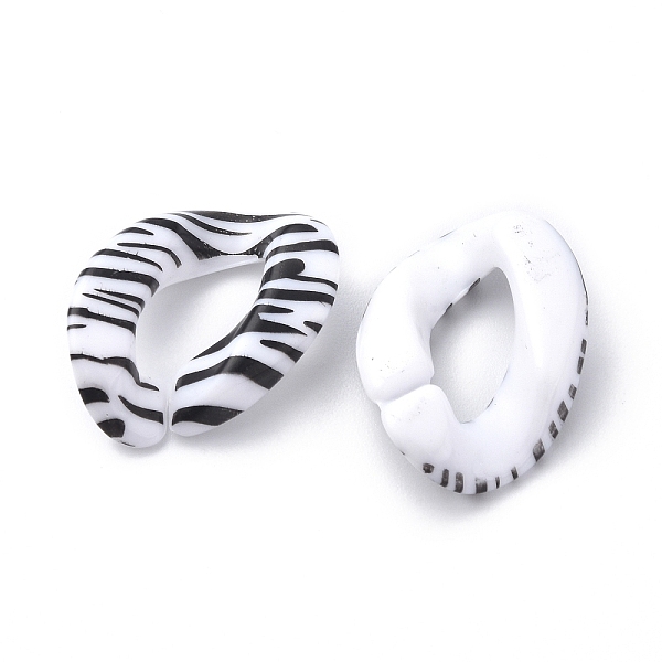 PandaHall Acrylic Linking Rings, Quick Link Connector, for Curb Chain Making, Twisted Oval, White & Black, Zebra Pattern, 17x23x5.5mm...
PandaHall Acrylic Linking Rings, Quick Link Connector, for Curb Chain Making, Twisted Oval, White & Black, Zebra Pattern, 17x23x5.5mm...