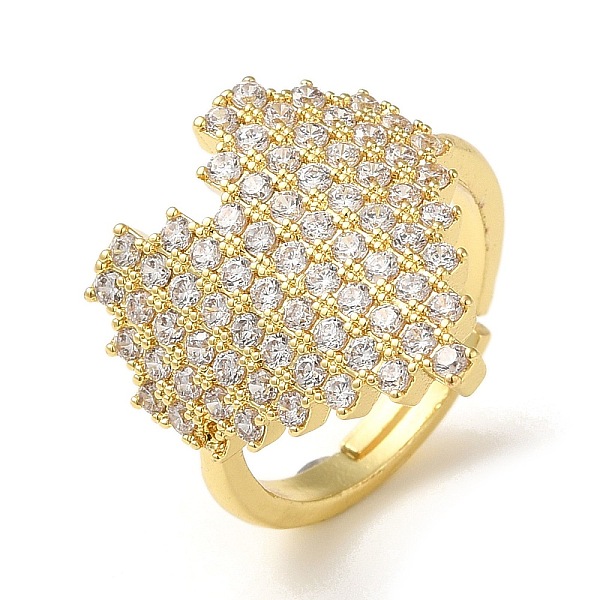 PandaHall Rack Plating Brass Micro Pave Clear Cubic Zirconia Adjustable Rings for Women, Heart, Real 18K Gold Plated, US Size 7 1/2(17.7mm)...
PandaHall Rack Plating Brass Micro Pave Clear Cubic Zirconia Adjustable Rings for Women, Heart, Real 18K Gold Plated, US Size 7 1/2(17.7mm)...