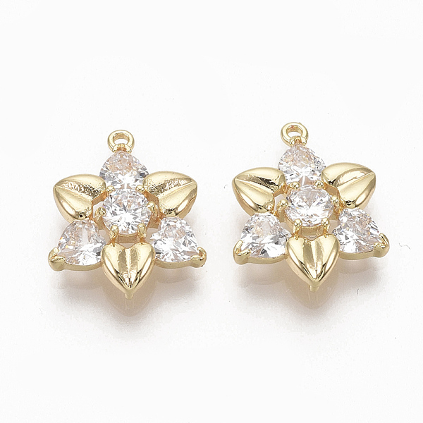 PandaHall Brass Clear Cubic Zirconia Links, Nickel Free, Flower, Real 18K Gold Plated, 15.5x12.5x3mm, Hole: 1mm Brass+Cubic Zirconia Flower...
PandaHall Brass Clear Cubic Zirconia Links, Nickel Free, Flower, Real 18K Gold Plated, 15.5x12.5x3mm, Hole: 1mm Brass+Cubic Zirconia Flower...