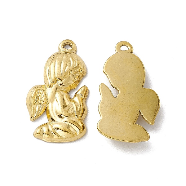 PandaHall Vacuum Plating 304 Stainless Steel Pendants, Angel Charms, Golden, 30x18x3mm, Hole: 1.6mm 304 Stainless Steel Angel & Fairy
PandaHall Vacuum Plating 304 Stainless Steel Pendants, Angel Charms, Golden, 30x18x3mm, Hole: 1.6mm 304 Stainless Steel Angel & Fairy