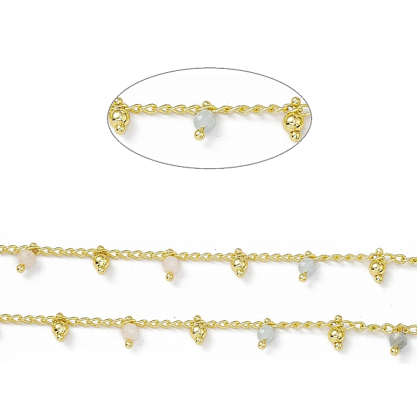 PandaHall Handmade Brass Curb Chains, with Natural Morganite Round Beaded Charms, Soldered, with Spool, Real 18K Gold Plated, Link...
PandaHall Handmade Brass Curb Chains, with Natural Morganite Round Beaded Charms, Soldered, with Spool, Real 18K Gold Plated, Link...