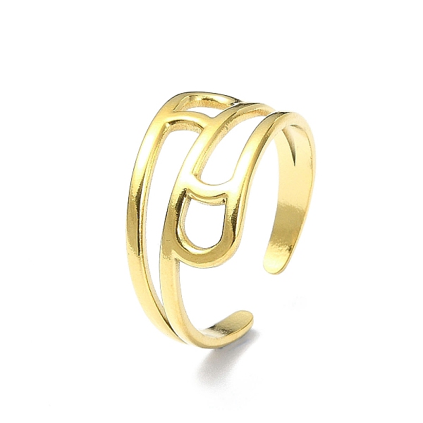 PandaHall Ion Plating(IP) 304 Stainless Steel Open Cuff Ring, Hollow Wide Band Rings, Real 18K Gold Plated, Inner Diameter: 18mm 304...
PandaHall Ion Plating(IP) 304 Stainless Steel Open Cuff Ring, Hollow Wide Band Rings, Real 18K Gold Plated, Inner Diameter: 18mm 304...