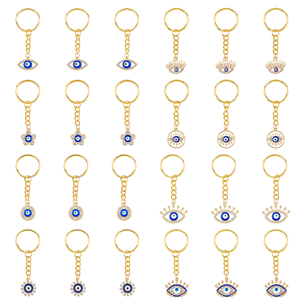 PandaHall HOBBIESAY Evil Eye Enamel Rhinestone Keychain, with Alloy Findings, Flower/Flat Round/Eye, Mixed Shapes, 7.2cm, 8pcs/set, 3...
PandaHall HOBBIESAY Evil Eye Enamel Rhinestone Keychain, with Alloy Findings, Flower/Flat Round/Eye, Mixed Shapes, 7.2cm, 8pcs/set, 3...