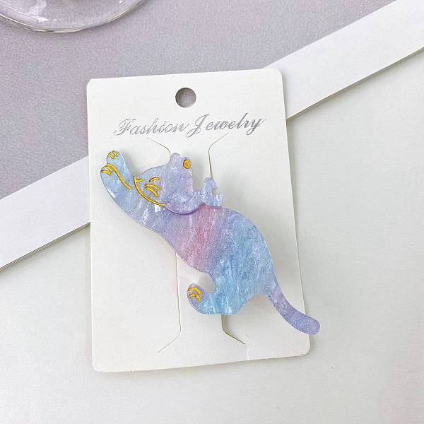 PandaHall Cat Shape Cellulose Acetate(Resin) Alligator Hair Clips, for Women Girls, Cornflower Blue, 80x35mm Cellulose Acetate Cat Shape
PandaHall Cat Shape Cellulose Acetate(Resin) Alligator Hair Clips, for Women Girls, Cornflower Blue, 80x35mm Cellulose Acetate Cat Shape