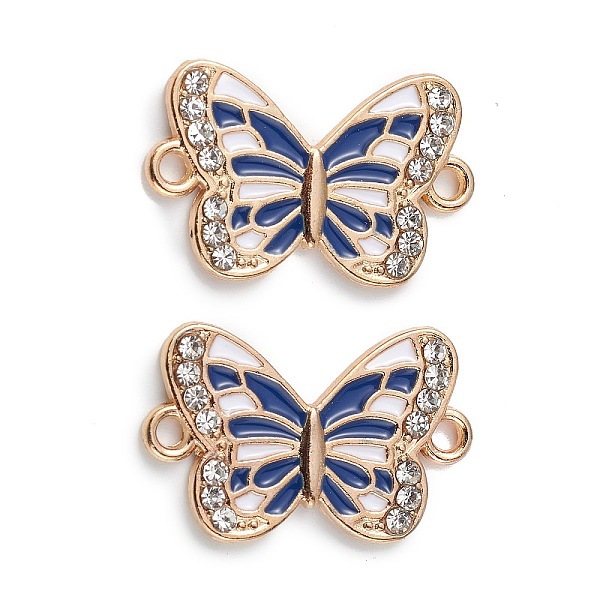 PandaHall Alloy Enamel Connector Charms, Butterfly Links with Crystal Rhinestone, Light Gold, Cadmium Free & Nickel Free & Lead Free, Blue...
PandaHall Alloy Enamel Connector Charms, Butterfly Links with Crystal Rhinestone, Light Gold, Cadmium Free & Nickel Free & Lead Free, Blue...