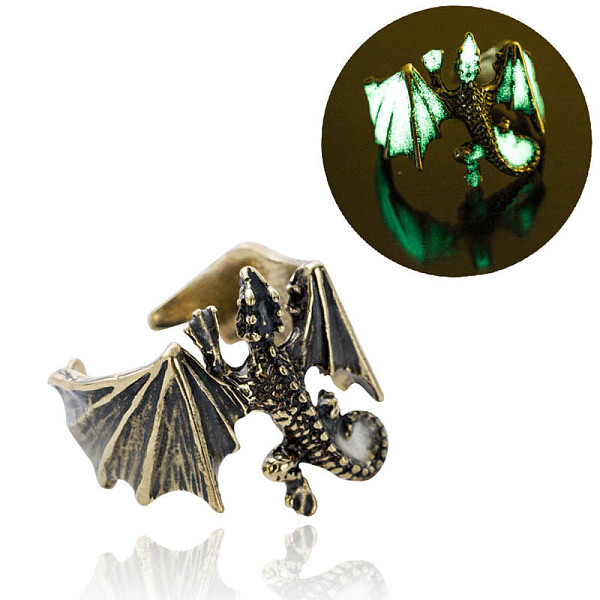 PandaHall Glow in the Dark Luminous Brass Open Cuff Ring, Lizard, Aquamarine, Inner Diameter: 17mm Brass Lizard Green
PandaHall Glow in the Dark Luminous Brass Open Cuff Ring, Lizard, Aquamarine, Inner Diameter: 17mm Brass Lizard Green