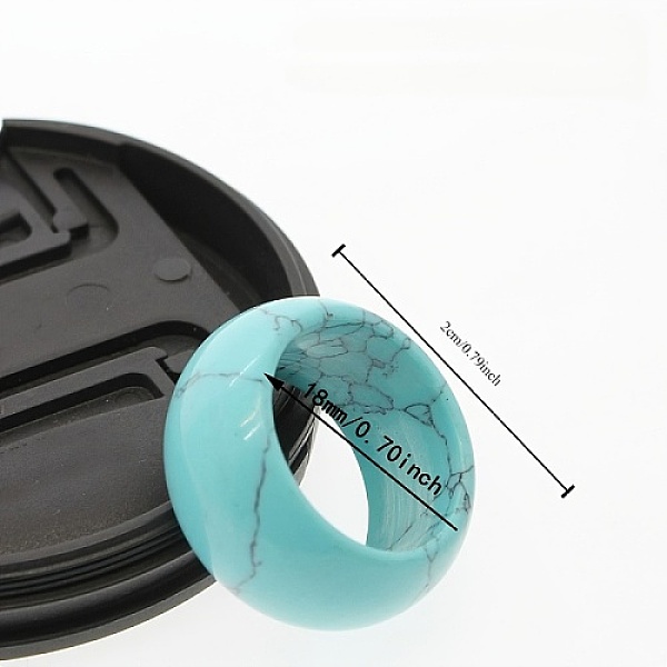 PandaHall Synthetic Turquoise Plain Band Rings, 12mm, Inner Diameter: 18mm Synthetic Turquoise
PandaHall Synthetic Turquoise Plain Band Rings, 12mm, Inner Diameter: 18mm Synthetic Turquoise