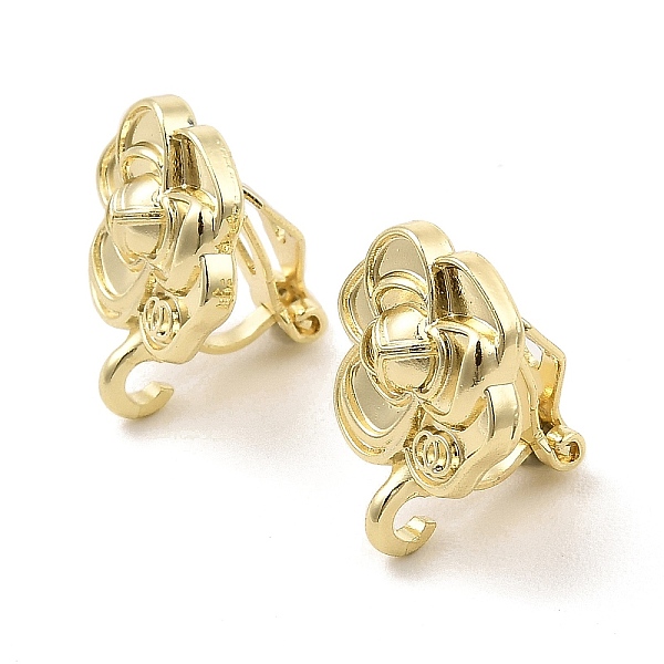 PandaHall Alloy Clip-on Earring Findings, with Loops, for Non-pierced Ears, Rose, Golden, 17x13.5x12mm, Hole: 2.5mm Alloy Flower
PandaHall Alloy Clip-on Earring Findings, with Loops, for Non-pierced Ears, Rose, Golden, 17x13.5x12mm, Hole: 2.5mm Alloy Flower