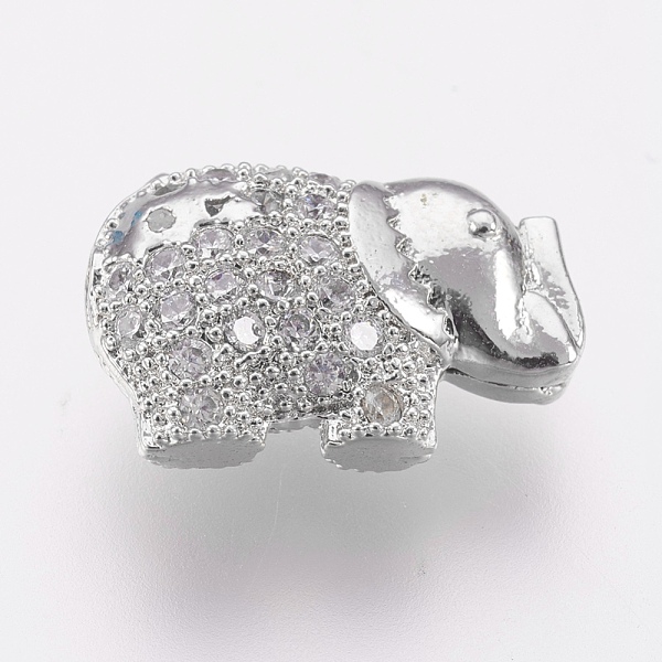 PandaHall Brass Micro Pave Cubic Zirconia Beads, Lead Free & Cadmium Free, Elephant, Platinum, 8.5x13x5mm, Hole: 0.8mm Brass+Cubic Zirconia...
PandaHall Brass Micro Pave Cubic Zirconia Beads, Lead Free & Cadmium Free, Elephant, Platinum, 8.5x13x5mm, Hole: 0.8mm Brass+Cubic Zirconia...