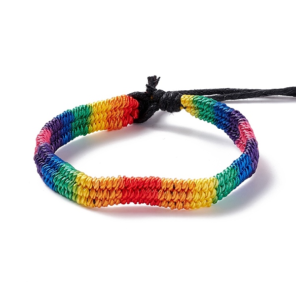 PandaHall Rainbow Pride Bracelet, Nylon Braided Cord Bracelet for Men Women, Black, 7-1/8 inch(18cm) Nylon Black
PandaHall Rainbow Pride Bracelet, Nylon Braided Cord Bracelet for Men Women, Black, 7-1/8 inch(18cm) Nylon Black