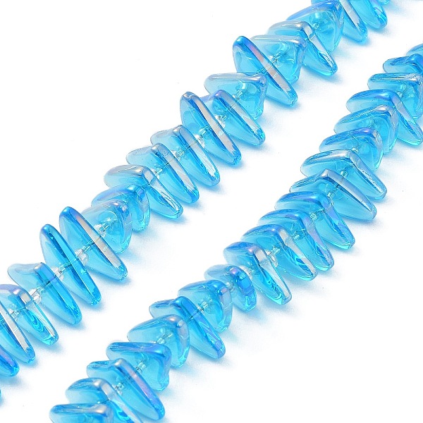 PandaHall Electroplate Transparent Glass Beads Strands, Rainbow Plated, Triangle, Light Sky Blue, 9x15.5~16mm, Hole: 1mm, about...
PandaHall Electroplate Transparent Glass Beads Strands, Rainbow Plated, Triangle, Light Sky Blue, 9x15.5~16mm, Hole: 1mm, about...
