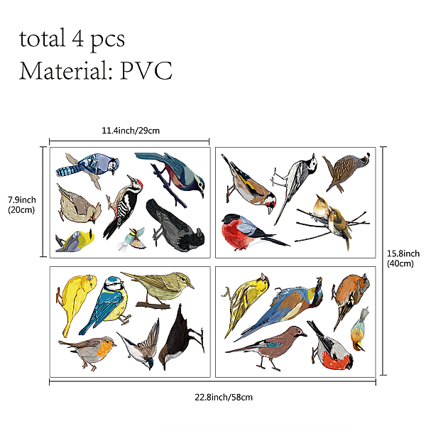 PandaHall CREATCABIN 4pcs Vinyl Wall Decals Birds Wall Stickers Self-Adhesive Peel and Stick Mural Decoration for Bedroom Living Room..., Multicolor
PandaHall CREATCABIN 4pcs Vinyl Wall Decals Birds Wall Stickers Self-Adhesive Peel and Stick Mural Decoration for Bedroom Living Room..., Multicolor