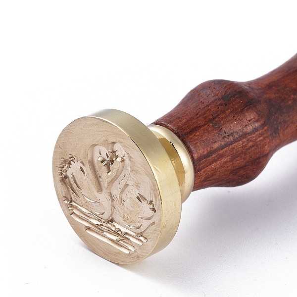 PandaHall DIY Scrapbook, Brass Wax Seal Stamp and Wood Handle Sets, Swan, Golden, 8.9x2.5cm, Stamps: 25x14.5mm Brass
PandaHall DIY Scrapbook, Brass Wax Seal Stamp and Wood Handle Sets, Swan, Golden, 8.9x2.5cm, Stamps: 25x14.5mm Brass