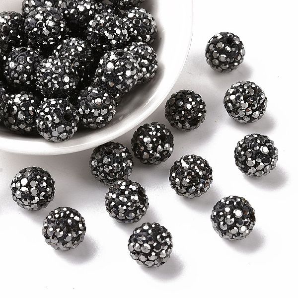 PandaHall Pave Disco Ball Beads, Polymer Clay Rhinestone Beads, Round, Hematite, PP13(1.9~2mm), 6 Rows Rhinestone, 10mm, Hole: 1.5mm Polymer..., Gray
PandaHall Pave Disco Ball Beads, Polymer Clay Rhinestone Beads, Round, Hematite, PP13(1.9~2mm), 6 Rows Rhinestone, 10mm, Hole: 1.5mm Polymer..., Gray