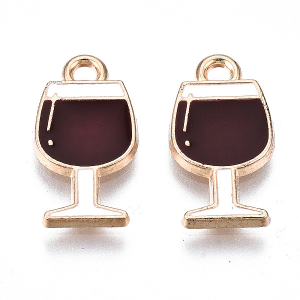 PandaHall Eco-Friendly Alloy Enamel Pendants, Cadmium Free & Lead Free & Nickel Free, Goblet, Light Gold, Dark Red, 17x9x1.2mm, Hole: 1.6mm...
PandaHall Eco-Friendly Alloy Enamel Pendants, Cadmium Free & Lead Free & Nickel Free, Goblet, Light Gold, Dark Red, 17x9x1.2mm, Hole: 1.6mm...