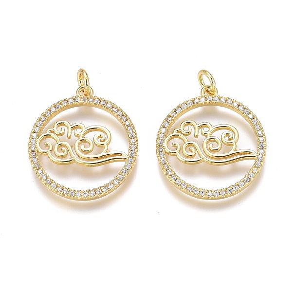 PandaHall Brass Micro Pave Clear Cubic Zirconia Pendants, Long-Lasting Plated, With Jump Ring, Flat Round with Cloud, Real 18K Gold Plated...
PandaHall Brass Micro Pave Clear Cubic Zirconia Pendants, Long-Lasting Plated, With Jump Ring, Flat Round with Cloud, Real 18K Gold Plated...