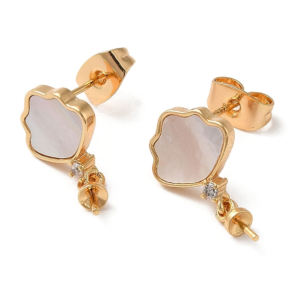 PandaHall Brass Shell Stud Earring Findings, with Peg Bails for Half Drilled Beads, Cloud, Real 18K Gold Plated, 16x10mm, Pin: 0.5~0.6mm...
PandaHall Brass Shell Stud Earring Findings, with Peg Bails for Half Drilled Beads, Cloud, Real 18K Gold Plated, 16x10mm, Pin: 0.5~0.6mm...