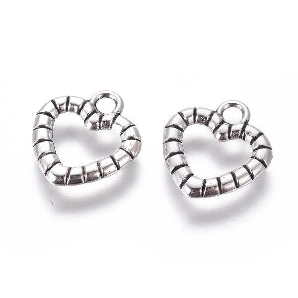 PandaHall Tibetan Style Alloy Charms, Cadmium Free & Lead Free, Antique Silver, 14x13x2mm, Hole: 2mm Alloy Heart
PandaHall Tibetan Style Alloy Charms, Cadmium Free & Lead Free, Antique Silver, 14x13x2mm, Hole: 2mm Alloy Heart