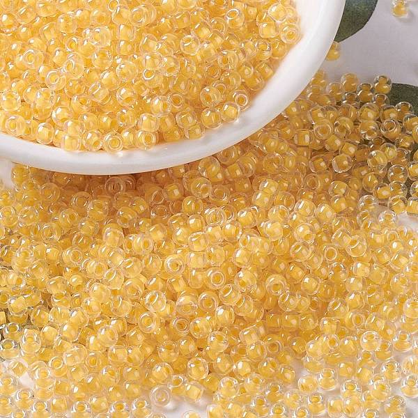 PandaHall MIYUKI Round Rocailles Beads, Japanese Seed Beads, (RR202) Lemon Lined Crystal, 8/0, 3mm, Hole: 1mm, about 422~455pcs/bottle..., Yellow
PandaHall MIYUKI Round Rocailles Beads, Japanese Seed Beads, (RR202) Lemon Lined Crystal, 8/0, 3mm, Hole: 1mm, about 422~455pcs/bottle..., Yellow