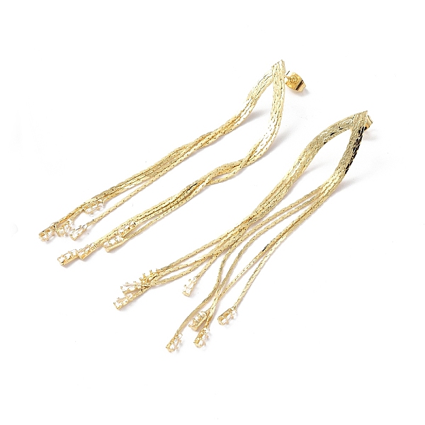 PandaHall Brass Chain Tassel Dangle Stud Earrings for Women, Real 18K Gold Plated, 75~76x13mm, Pin: 0.8mm Brass Others
PandaHall Brass Chain Tassel Dangle Stud Earrings for Women, Real 18K Gold Plated, 75~76x13mm, Pin: 0.8mm Brass Others