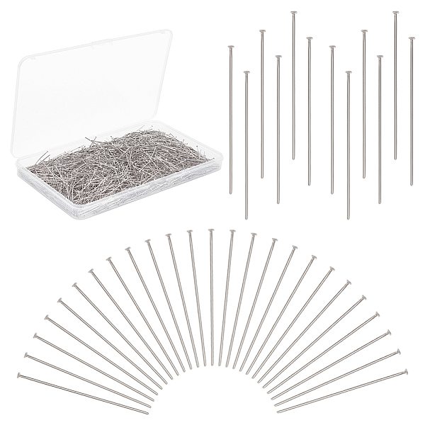 PandaHall PH 1500pcs Head Pins, 40mm Flat Head Pins 304 Stainless Steel Jewelry Making Pins 0.7mm(21 Gauge) Beading Pin for DIY Charm...
PandaHall PH 1500pcs Head Pins, 40mm Flat Head Pins 304 Stainless Steel Jewelry Making Pins 0.7mm(21 Gauge) Beading Pin for DIY Charm...