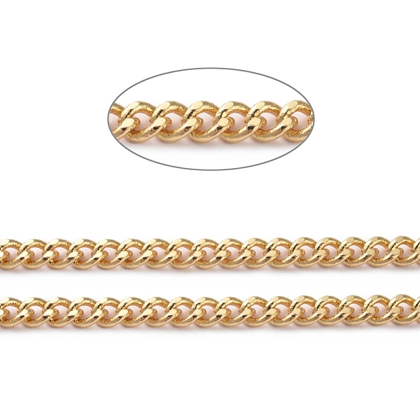 PandaHall 3.28 Feet Brass Curb Chains, Twisted Chains, Soldered, Long-Lasting Plated, Real 18K Gold Plated, 4x3.2x1.5mm Brass
PandaHall 3.28 Feet Brass Curb Chains, Twisted Chains, Soldered, Long-Lasting Plated, Real 18K Gold Plated, 4x3.2x1.5mm Brass