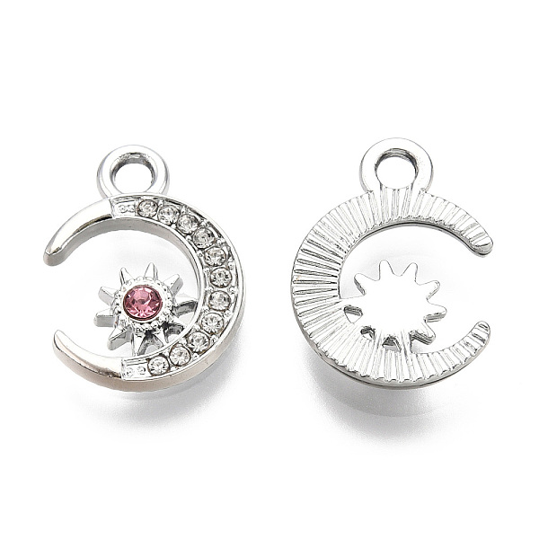 PandaHall Alloy Pendants, with Light Rose Rhinestone, Cadmium Free & Nickel Free & Lead Free, Moon & Star, Platinum, 15.5x11.5x2.5mm, Hole..., Pink
PandaHall Alloy Pendants, with Light Rose Rhinestone, Cadmium Free & Nickel Free & Lead Free, Moon & Star, Platinum, 15.5x11.5x2.5mm, Hole..., Pink