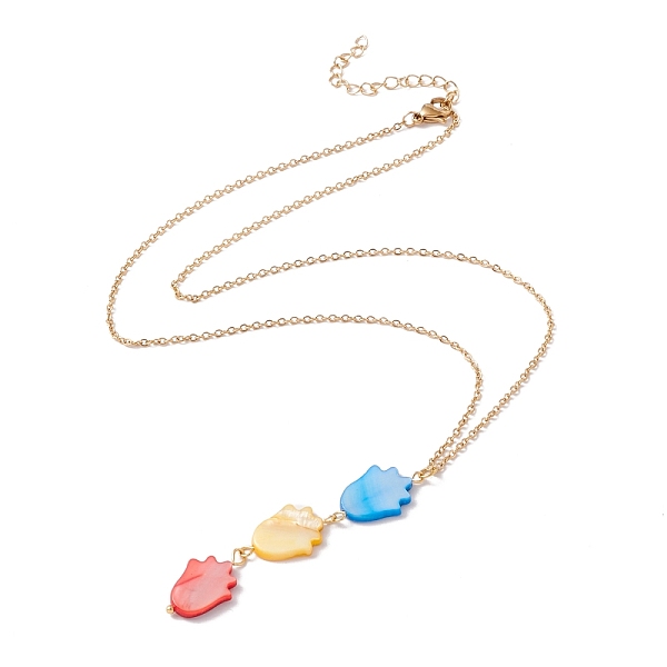PandaHall Natural Shell Tulip Pendant Necklace with 304 Stainless Steel Chains for Women, Golden, Colorful, 17.76~17.91 inch(45.1~45.5cm)...
PandaHall Natural Shell Tulip Pendant Necklace with 304 Stainless Steel Chains for Women, Golden, Colorful, 17.76~17.91 inch(45.1~45.5cm)...
