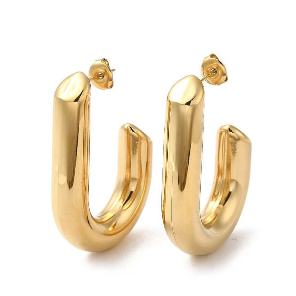 PandaHall Ion Plating(IP) 304 Stainless Steel Stud Earrings, Oval Half Hoop Earrings, Real 14K Gold Plated, 30.5x8mm 304 Stainless Steel...
PandaHall Ion Plating(IP) 304 Stainless Steel Stud Earrings, Oval Half Hoop Earrings, Real 14K Gold Plated, 30.5x8mm 304 Stainless Steel...