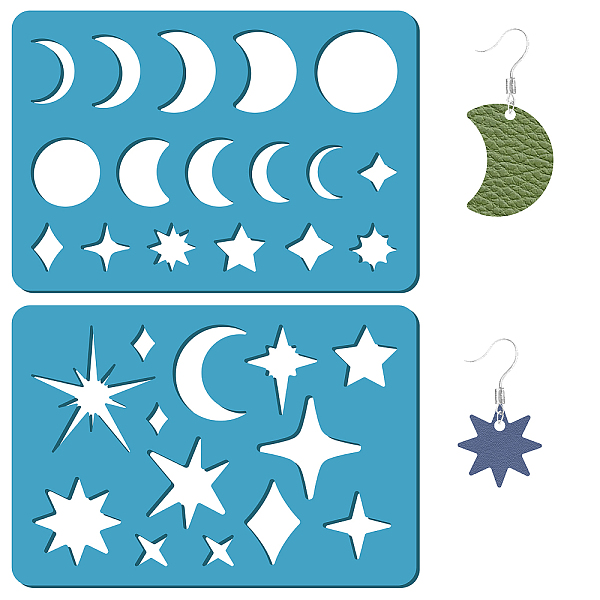 PandaHall GORGECRAFT 2 Styles Star Earrings Making Template Moon Phase Jewelry Shape Templates Diamond Stencils Round Acrylic Cutting...
PandaHall GORGECRAFT 2 Styles Star Earrings Making Template Moon Phase Jewelry Shape Templates Diamond Stencils Round Acrylic Cutting...