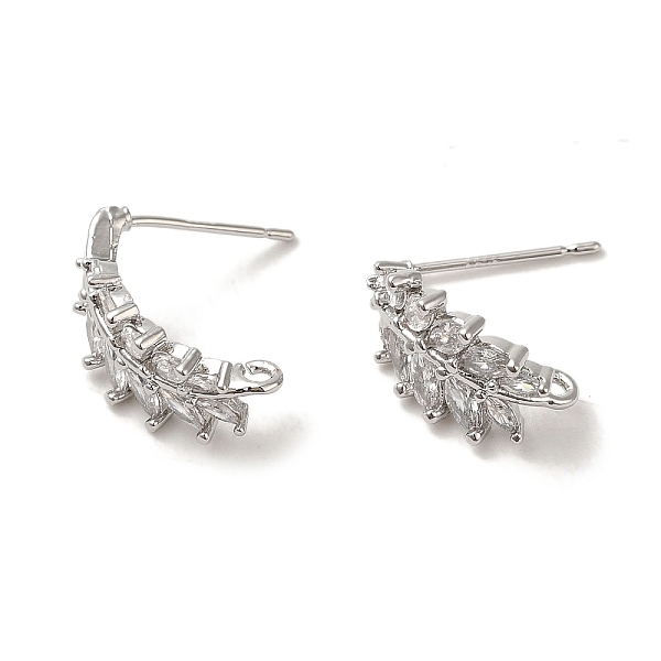 PandaHall Brass Micro Pave Cubic Zirconia Ear Wire Findings, Ear of Wheat, Platinum, 16.5x8.5mm, Hole: 1.2mm, Pin: 11x0.7mm Brass+Cubic..., Clear
PandaHall Brass Micro Pave Cubic Zirconia Ear Wire Findings, Ear of Wheat, Platinum, 16.5x8.5mm, Hole: 1.2mm, Pin: 11x0.7mm Brass+Cubic..., Clear