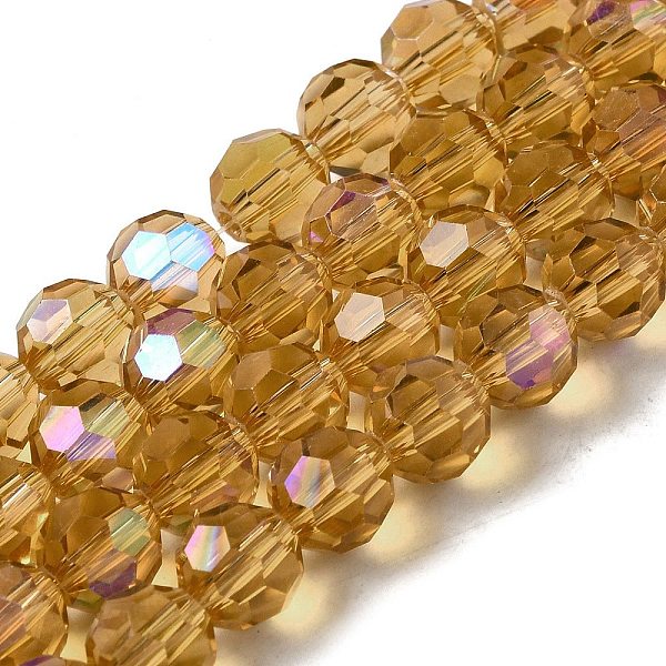 PandaHall Electroplate Transparent Glass Beads Strands, Faceted, Round, Rainbow Plated, Goldenrod, 8mm, Hole: 1mm, about 66~69pcs/strand..., Gold
PandaHall Electroplate Transparent Glass Beads Strands, Faceted, Round, Rainbow Plated, Goldenrod, 8mm, Hole: 1mm, about 66~69pcs/strand..., Gold