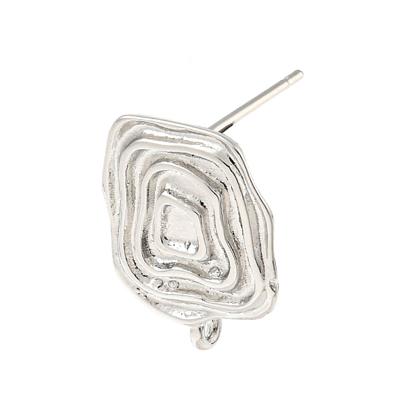 PandaHall Brass Stur Earring Findings, Irregular Grain, Platinum, 16x12mm, Hole: 0.7mm, Pin: 12mm Brass
PandaHall Brass Stur Earring Findings, Irregular Grain, Platinum, 16x12mm, Hole: 0.7mm, Pin: 12mm Brass