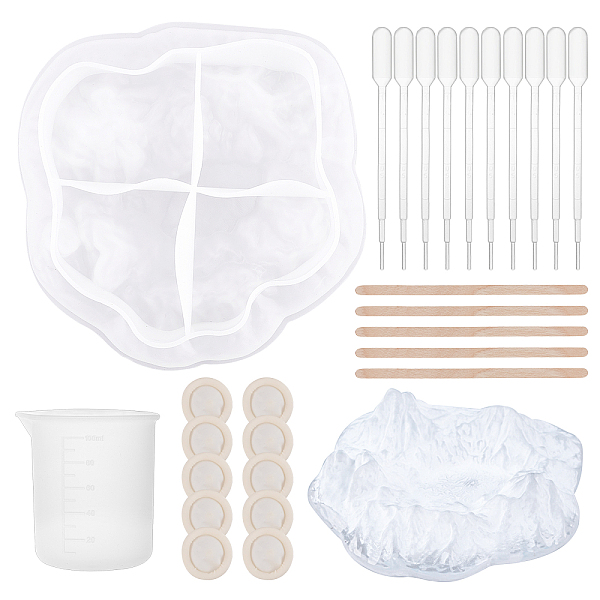 PandaHall Gorgecraft DIY Ashtray Shape Making Kits, with Silicone Molds, Silicone 100ml Measuring Cup, Plastic Transfer Pipettes, Birch..., White
PandaHall Gorgecraft DIY Ashtray Shape Making Kits, with Silicone Molds, Silicone 100ml Measuring Cup, Plastic Transfer Pipettes, Birch..., White