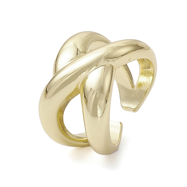 PandaHall Rack Plating Brass Open Cuff Rings, Criss Cross, Real 18K Gold Plated, Inner Diameter: 17mm Brass Cross
PandaHall Rack Plating Brass Open Cuff Rings, Criss Cross, Real 18K Gold Plated, Inner Diameter: 17mm Brass Cross