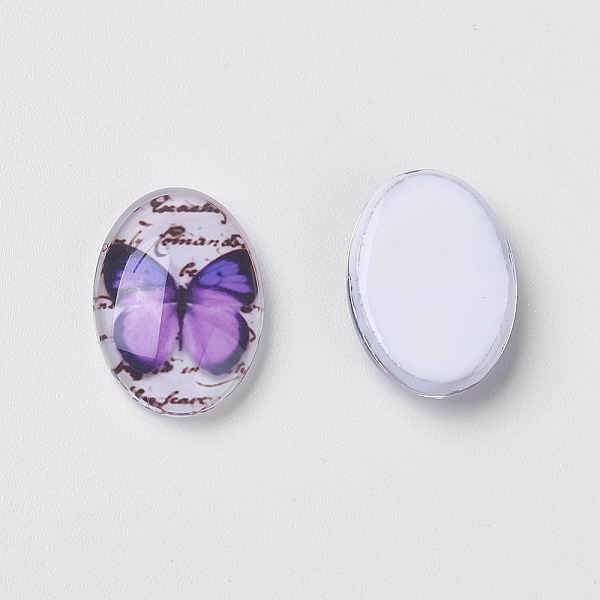 PandaHall Tempered Glass Cabochons, Oval, Purple Butterfly Pattern Printed, Good for Antique Ring Jewel Making, Purple, 18x13x6mm Glass Oval...
PandaHall Tempered Glass Cabochons, Oval, Purple Butterfly Pattern Printed, Good for Antique Ring Jewel Making, Purple, 18x13x6mm Glass Oval...