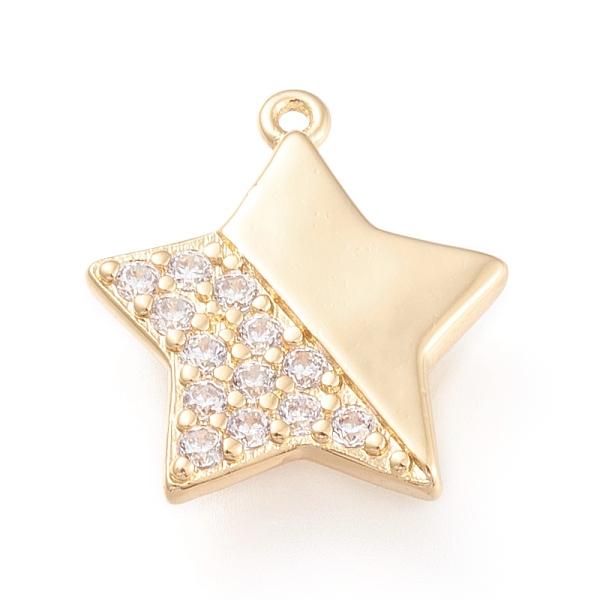 PandaHall Brass Micro Pave Clear Cubic Zirconia Pendants, Long-Lasting Plated, Flat Round with Star, Golden, 17x15.5x2.5mm, Hole: 1mm...
PandaHall Brass Micro Pave Clear Cubic Zirconia Pendants, Long-Lasting Plated, Flat Round with Star, Golden, 17x15.5x2.5mm, Hole: 1mm...