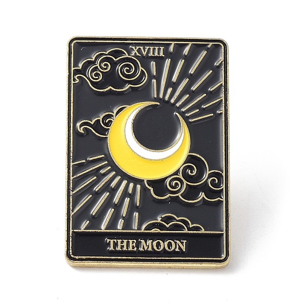PandaHall Fashion Tarot Card Enamel Pin, Alloy Enamel Brooch, Golden, The Moon XVIII, 30.5x21x10mm, Pin: 1mm Alloy+Enamel Tarot Black
PandaHall Fashion Tarot Card Enamel Pin, Alloy Enamel Brooch, Golden, The Moon XVIII, 30.5x21x10mm, Pin: 1mm Alloy+Enamel Tarot Black