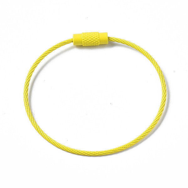PandaHall Spray Painted 201 Stainless Steel Wire Cable Keychains, Key Rings for Outdoor, Hanging Luggage Tags, Keys and ID Tag Keepers..., Yellow
PandaHall Spray Painted 201 Stainless Steel Wire Cable Keychains, Key Rings for Outdoor, Hanging Luggage Tags, Keys and ID Tag Keepers..., Yellow