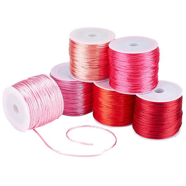PandaHall 5 rolls 5 colors Nylon Rattail Satin Cord, Beading String, for Chinese Knotting, Jewelry Making, Mixed Color, 1mm, about 32.8..., Multicolor
PandaHall 5 rolls 5 colors Nylon Rattail Satin Cord, Beading String, for Chinese Knotting, Jewelry Making, Mixed Color, 1mm, about 32.8..., Multicolor