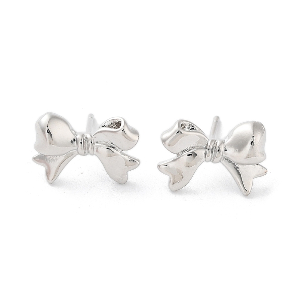 PandaHall Rack Plating Brass Stud Earring, Cadmium Free & Lead Free, Long-Lasting Plated, Bowknot, Platinum, 10.5x15.5mm Brass Bowknot
PandaHall Rack Plating Brass Stud Earring, Cadmium Free & Lead Free, Long-Lasting Plated, Bowknot, Platinum, 10.5x15.5mm Brass Bowknot