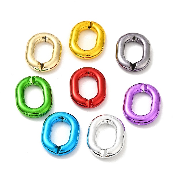 PandaHall UV Plated Acrylic Linking Rings, Quick Link Connectors, Oval, Mixed Color, 37.5x29x7.5mm, Inner Diameter: 22.5x14mm Acrylic Oval
PandaHall UV Plated Acrylic Linking Rings, Quick Link Connectors, Oval, Mixed Color, 37.5x29x7.5mm, Inner Diameter: 22.5x14mm Acrylic Oval