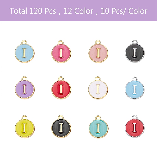 PandaHall 120Pcs 12 Colors Golden Plated Alloy Charms, with Enamel, Enamelled Sequins, Flat Round with Letter, Letter.I, 14x12x2mm, Hole...
PandaHall 120Pcs 12 Colors Golden Plated Alloy Charms, with Enamel, Enamelled Sequins, Flat Round with Letter, Letter.I, 14x12x2mm, Hole...