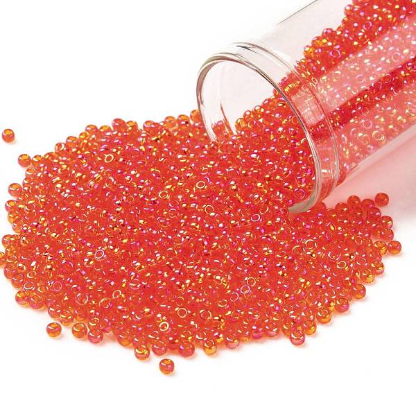 PandaHall TOHO Round Seed Beads, Japanese Seed Beads, (165) Transparent AB Light Siam Ruby, 11/0, 2.2mm, Hole: 0.8mm, about 1110pcs/10g..., Red
PandaHall TOHO Round Seed Beads, Japanese Seed Beads, (165) Transparent AB Light Siam Ruby, 11/0, 2.2mm, Hole: 0.8mm, about 1110pcs/10g..., Red