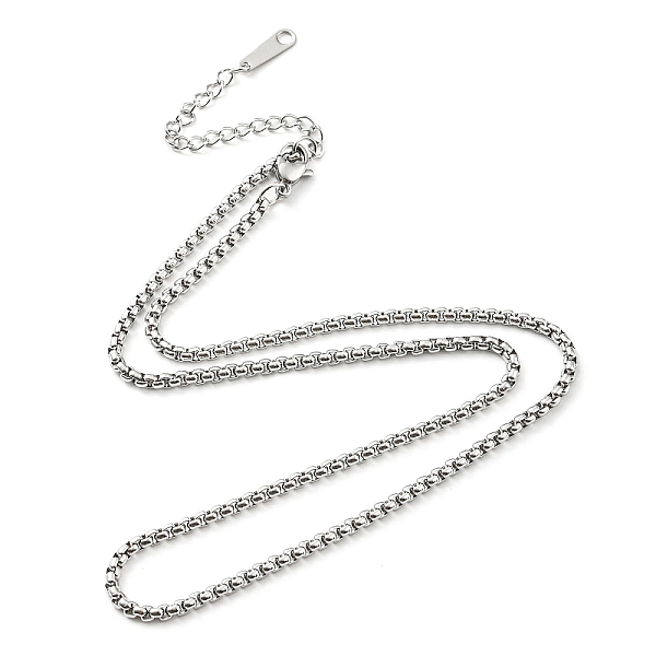 PandaHall 304 Stainless Steel Box Chain Necklace for Men Women, Stainless Steel Color, 18.70~18.82 inch(47.5~47.8cm) 304 Stainless Steel
PandaHall 304 Stainless Steel Box Chain Necklace for Men Women, Stainless Steel Color, 18.70~18.82 inch(47.5~47.8cm) 304 Stainless Steel