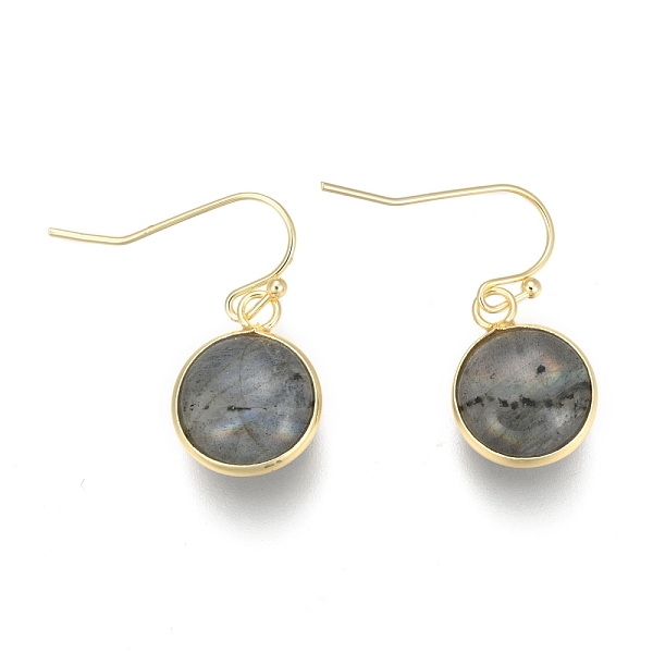 PandaHall Flat Round Golden Tone Brass Natural Labradorite Dangle Earrings, 27mm, Pin: 0.7mm Labradorite
PandaHall Flat Round Golden Tone Brass Natural Labradorite Dangle Earrings, 27mm, Pin: 0.7mm Labradorite