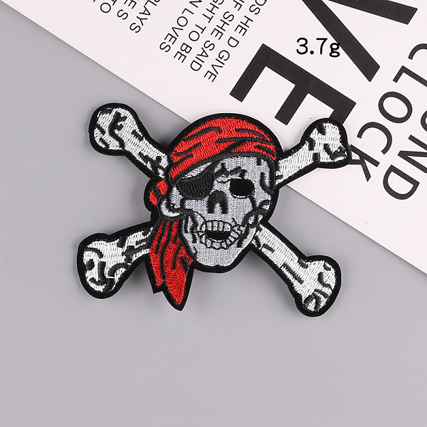 PandaHall Skull Pirate Computerized Embroidery Style Cloth Iron on/Sew on Patches, Appliques, Badges, for Clothes, Dress, Hat, Jeans, DIY..., White
PandaHall Skull Pirate Computerized Embroidery Style Cloth Iron on/Sew on Patches, Appliques, Badges, for Clothes, Dress, Hat, Jeans, DIY..., White