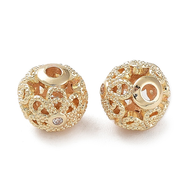 PandaHall Rack Plating Brass Micro Pave Clear Cubic Zirconia Beads, Long-Lasting Plated, Cadmium Free & Lead Free, Round with Hollow Flower...
PandaHall Rack Plating Brass Micro Pave Clear Cubic Zirconia Beads, Long-Lasting Plated, Cadmium Free & Lead Free, Round with Hollow Flower...