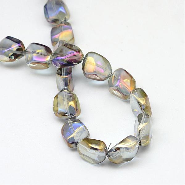 PandaHall Electroplate Glass Beads Strands, Rainbow Plated, Trapezoid, DarkSlate Blue, 15.5x12~12.5x8.5~9mm, Hole: 1.5mm, about 40pcs/strand...
PandaHall Electroplate Glass Beads Strands, Rainbow Plated, Trapezoid, DarkSlate Blue, 15.5x12~12.5x8.5~9mm, Hole: 1.5mm, about 40pcs/strand...