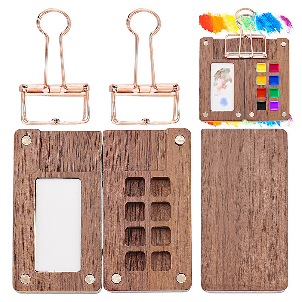 PandaHall OLYCRAFT 2 Sets Wooden Sketchbook Palette 8 Grids Wooden Colour Palette Box Watercolor Palette Box with Clip Travel Paint Tray Box..., Brown
PandaHall OLYCRAFT 2 Sets Wooden Sketchbook Palette 8 Grids Wooden Colour Palette Box Watercolor Palette Box with Clip Travel Paint Tray Box..., Brown